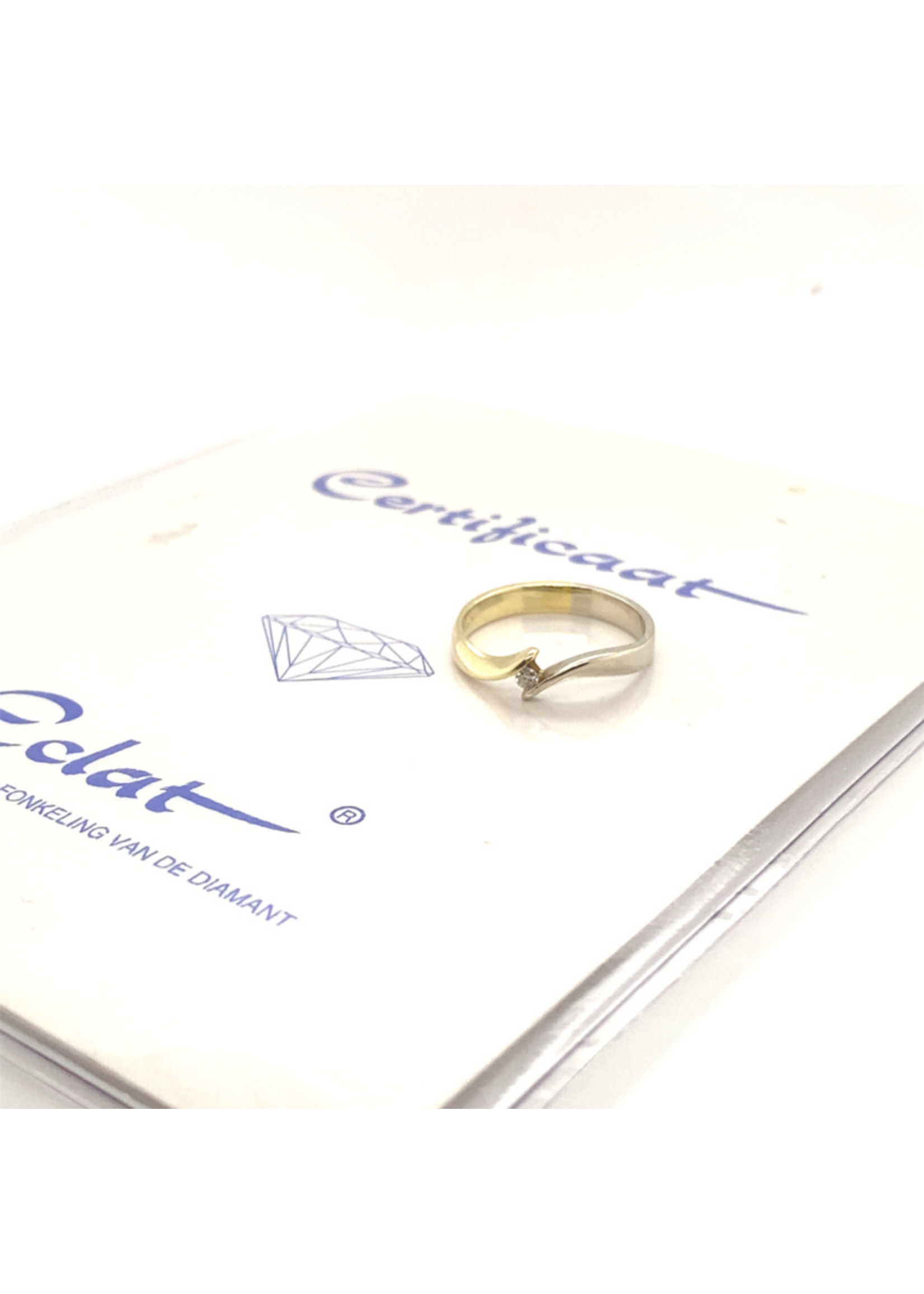 Vintage & Occasion Occasion Eclat geelgouden slagring met diamant 0.02ct