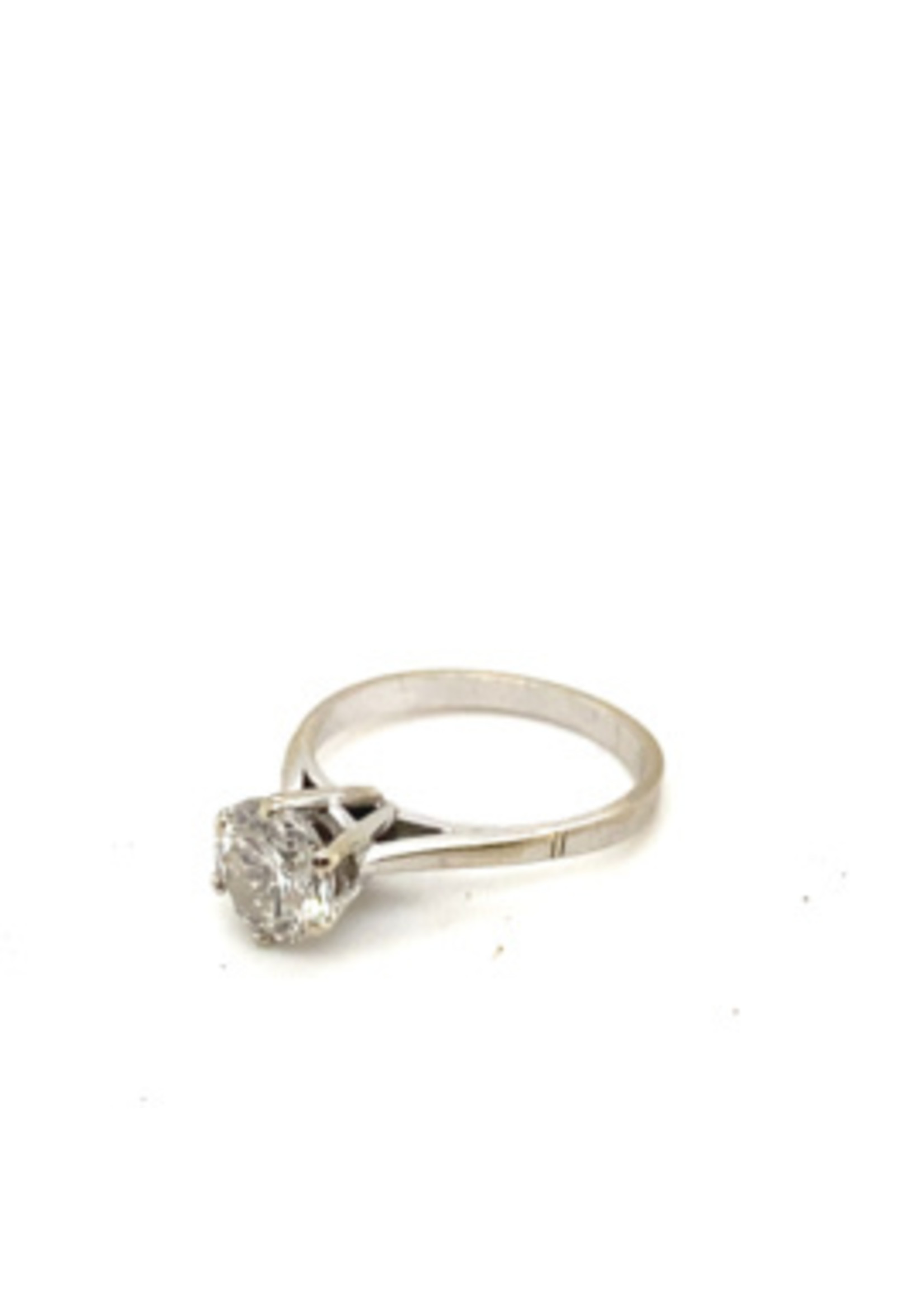 Vintage & Occasion Occasion witgouden solitair ring met diamant 1.30ct SI1-N/P