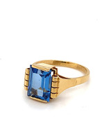 Vintage & Occasion Occasion  14k gouden ring met topaas edelsteen - maat 19