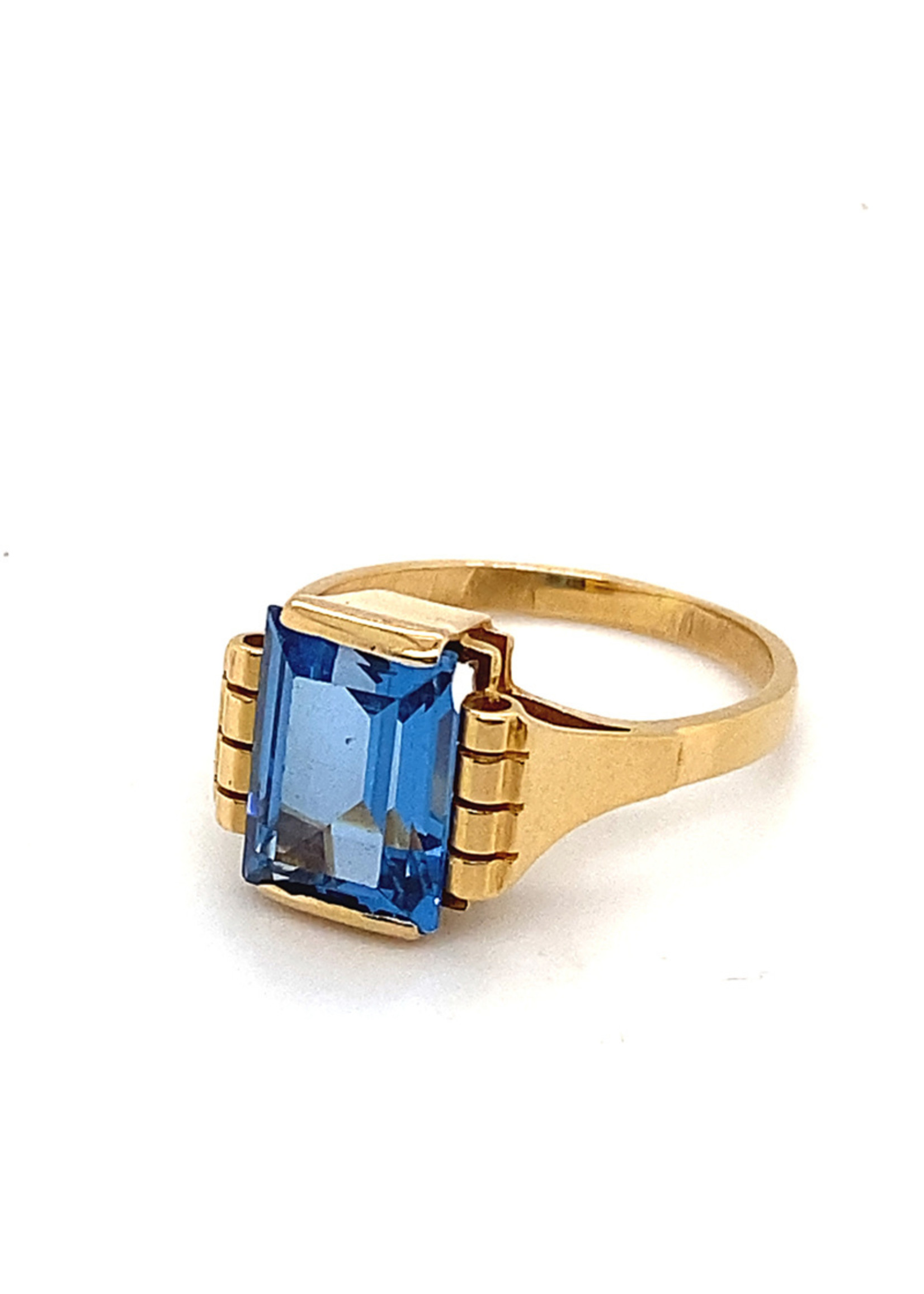 Vintage & Occasion Occasion gouden ring met topaas edelsteen