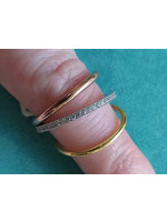 Vintage & Occasion Occasion 3-delige ring met zirkonia's