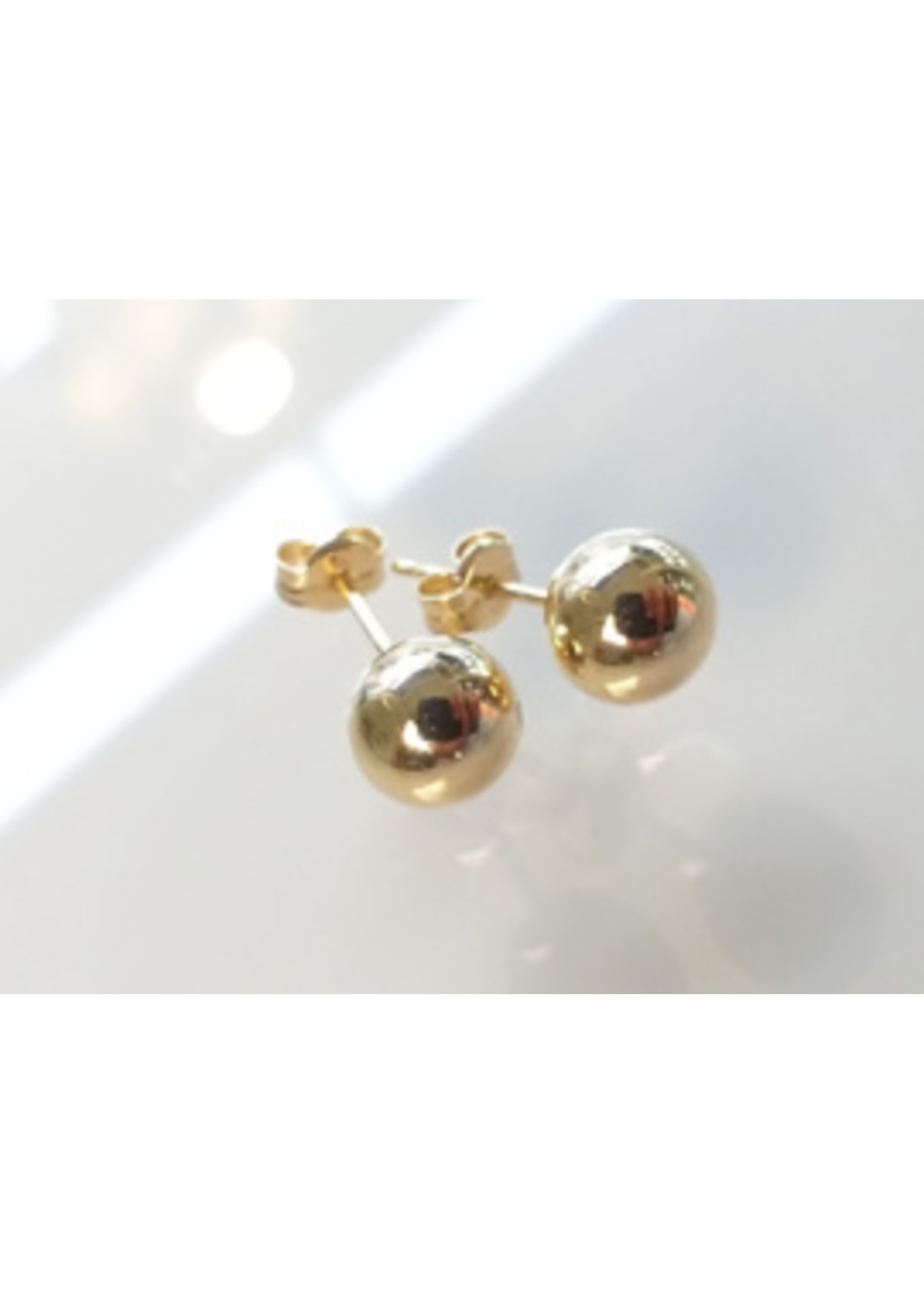 Vintage & Occasion Occasion gouden bolletjes oorbellen 7mm