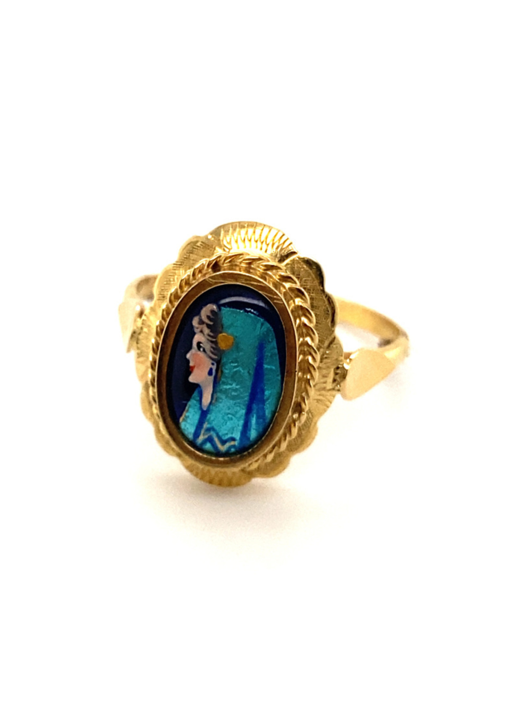 Vintage & Occasion Occasion gouden ring met aparte camee