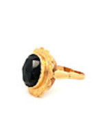 Vintage & Occasion Vintage & Occasion gouden ring met granaat edelsteen - maat 20