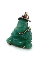 Vintage & Occasion Occasion groene jade buddha hanger