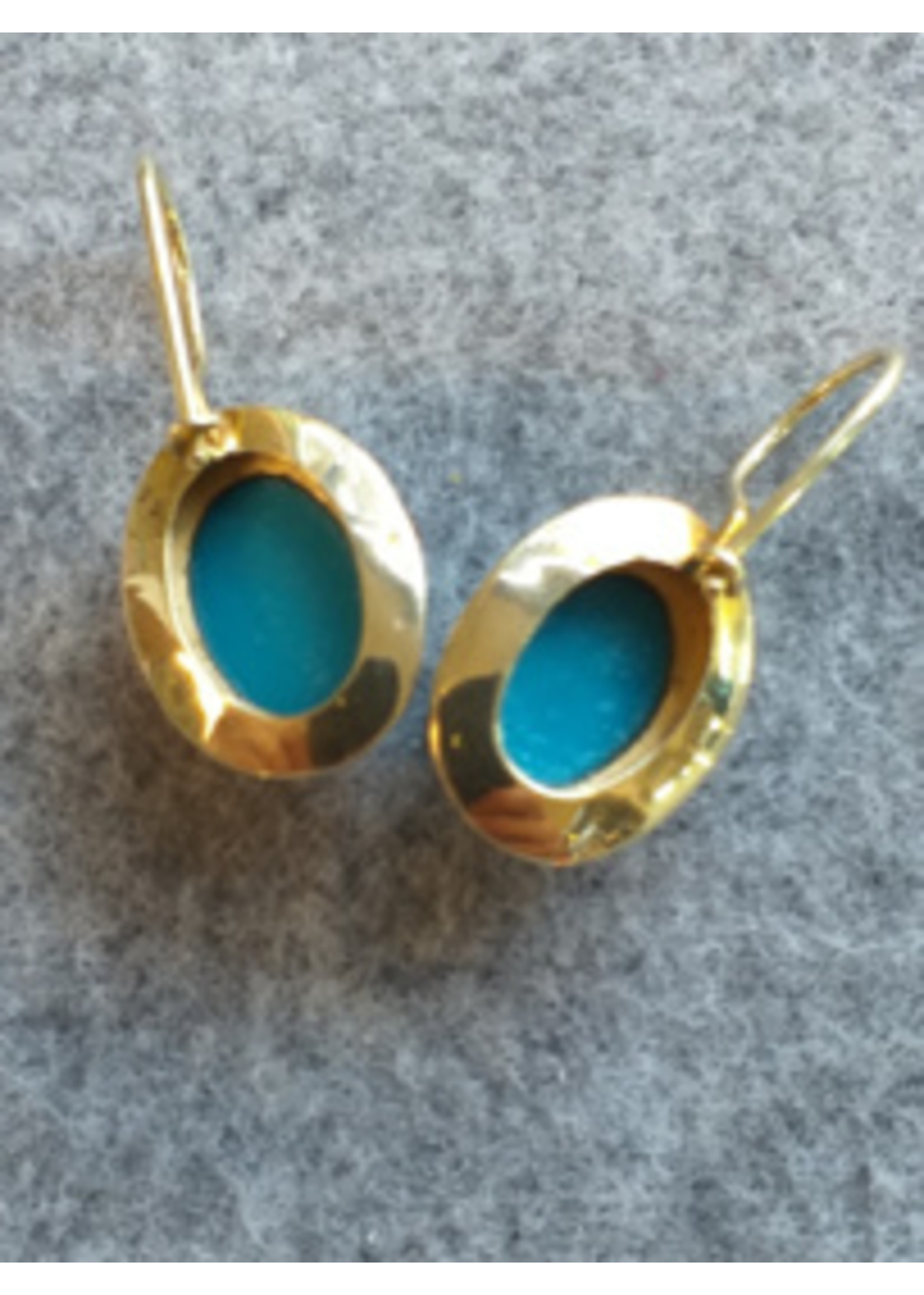 Vintage & Occasion Occasion gouden 14k  set met turkoois edelstenen