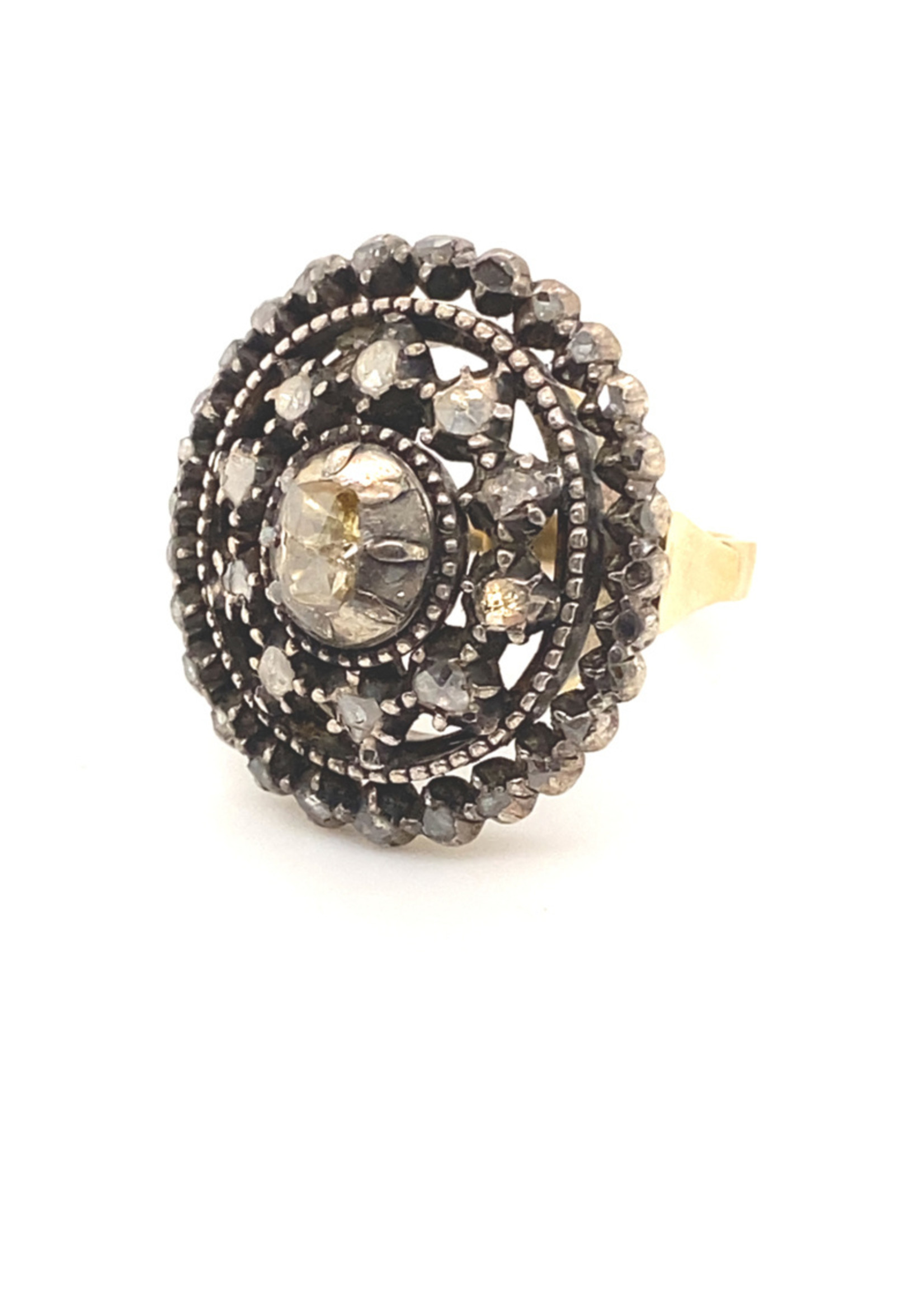 Ademen inhalen Verhuizer Occasion antieke ring met Old Cut diamanten - Maxgoud