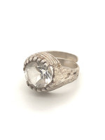 Vintage & Occasion Occasion ruwe ring met grote zirkonia