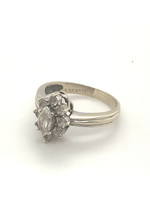Vintage & Occasion Occasion  14k witgouden ring met zirkonia's
