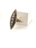 Vintage & Occasion Vintage & Occasion  ring met 33 roosdiamanten