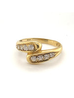 Vintage & Occasion Occasion geelgouden slagring met diamant 0.48ct SI-G
