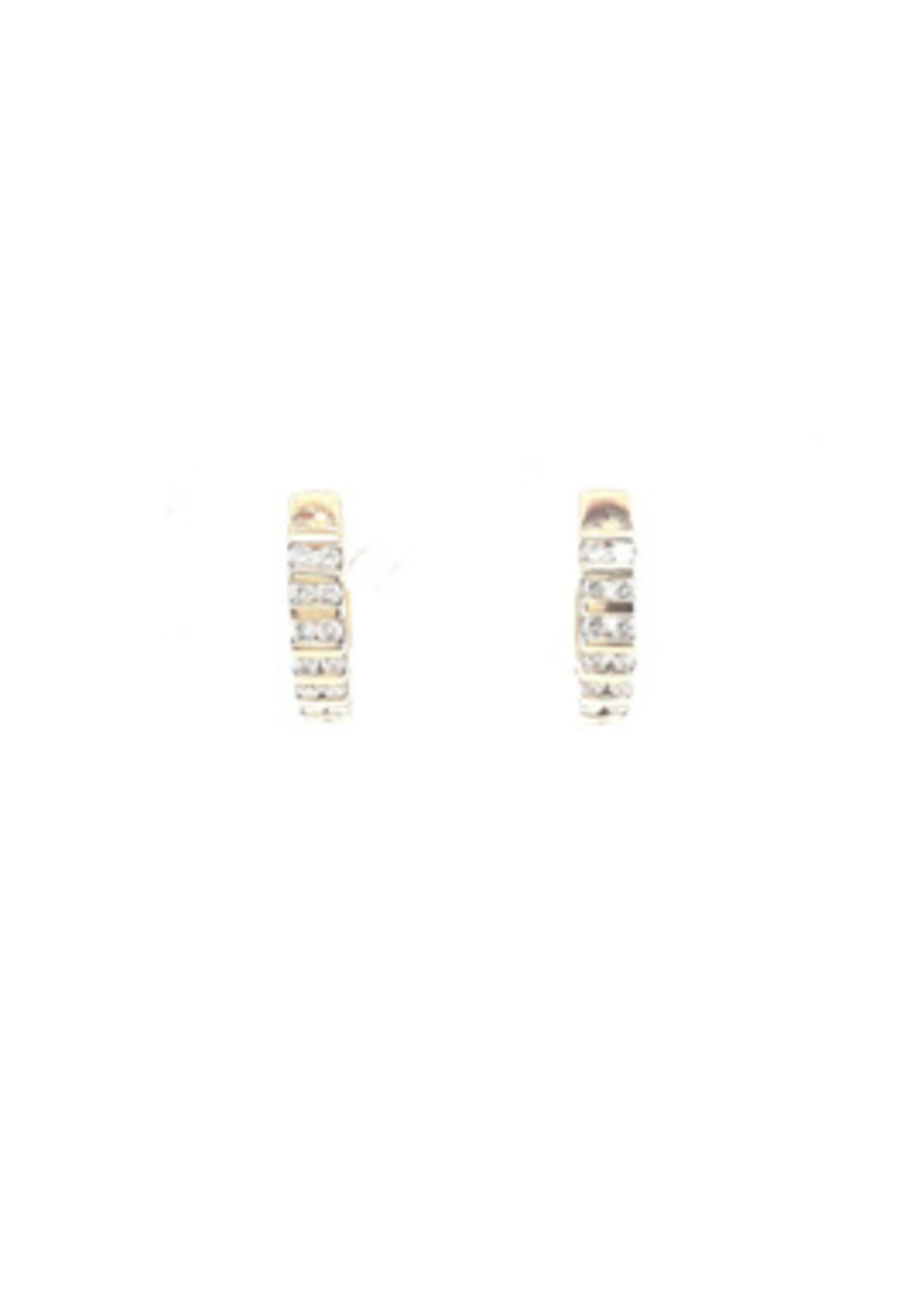 Vintage & Occasion Occasion gouden klapcreolen met diamant 0.28ct