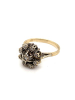 Vintage & Occasion Occasion witgouden entourage ring met 9 diamanten 0.10ct