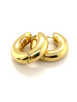 Vintage & Occasion Occasion  14 k gouden buis creolen 2.4cm