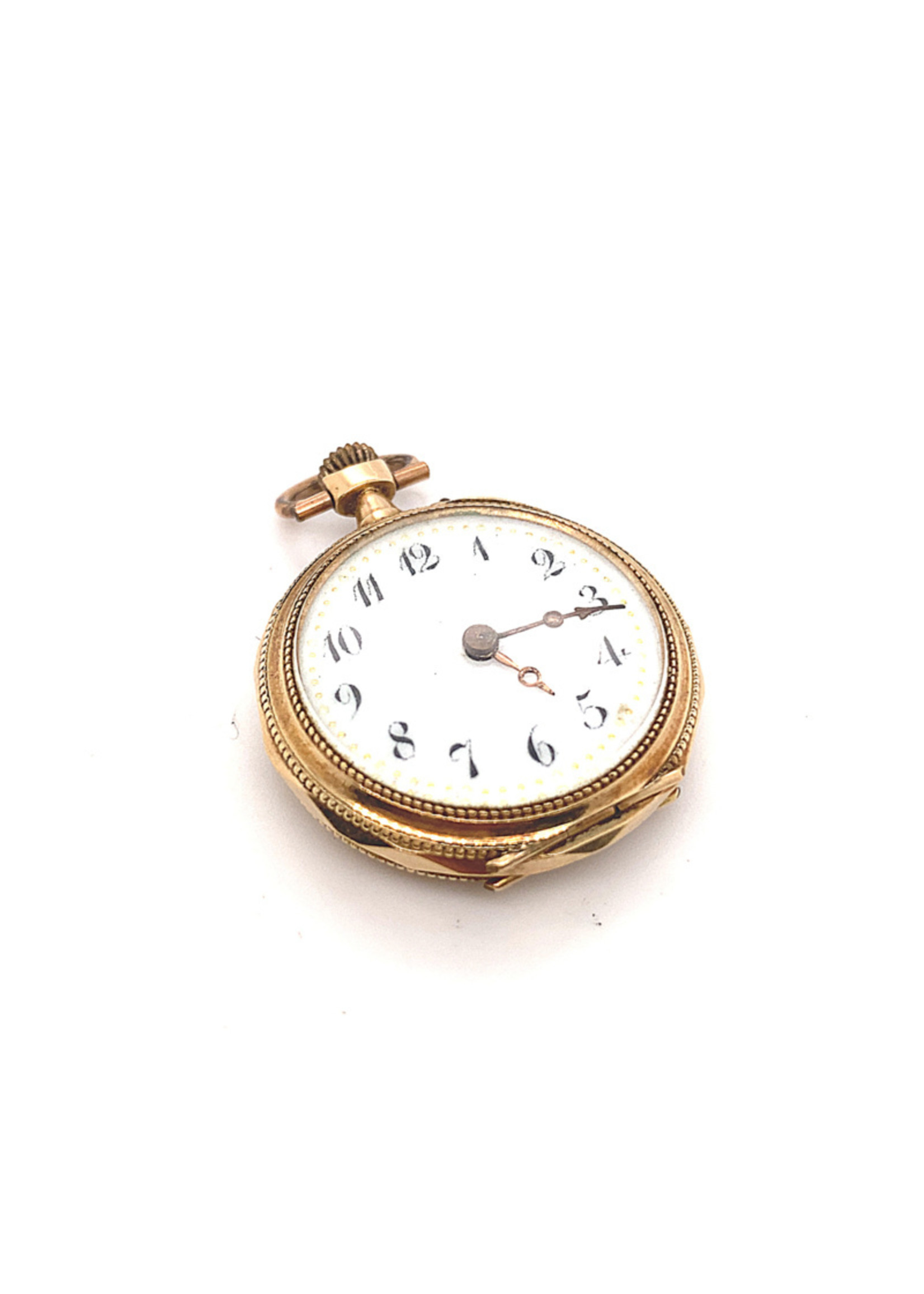 Vintage & Occasion Occasion Remontoir gouden 14 karaat zakhorloge