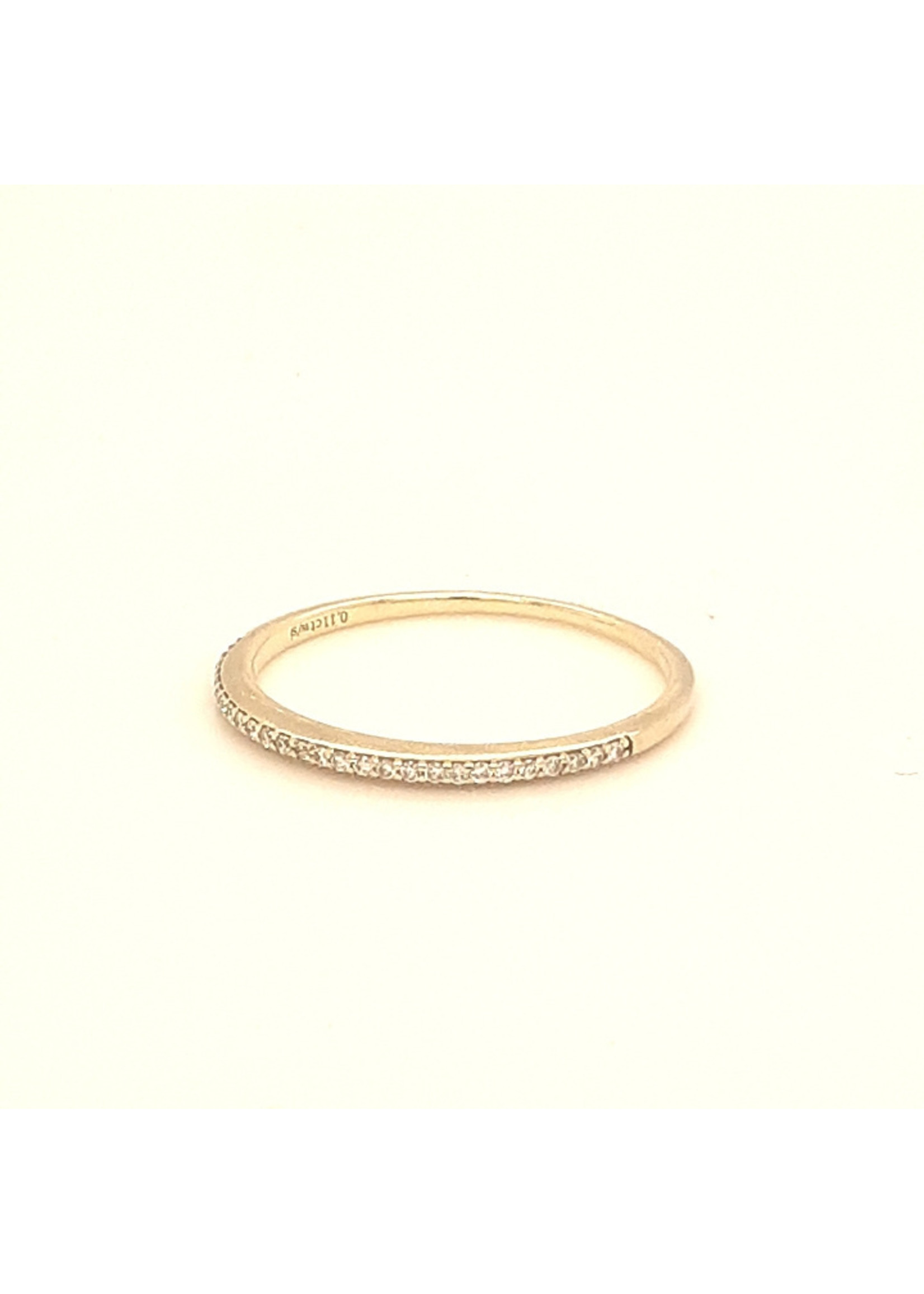 Vintage & Occasion Occasion geelgouden rij ring met 28 diamantjes 0.14ct