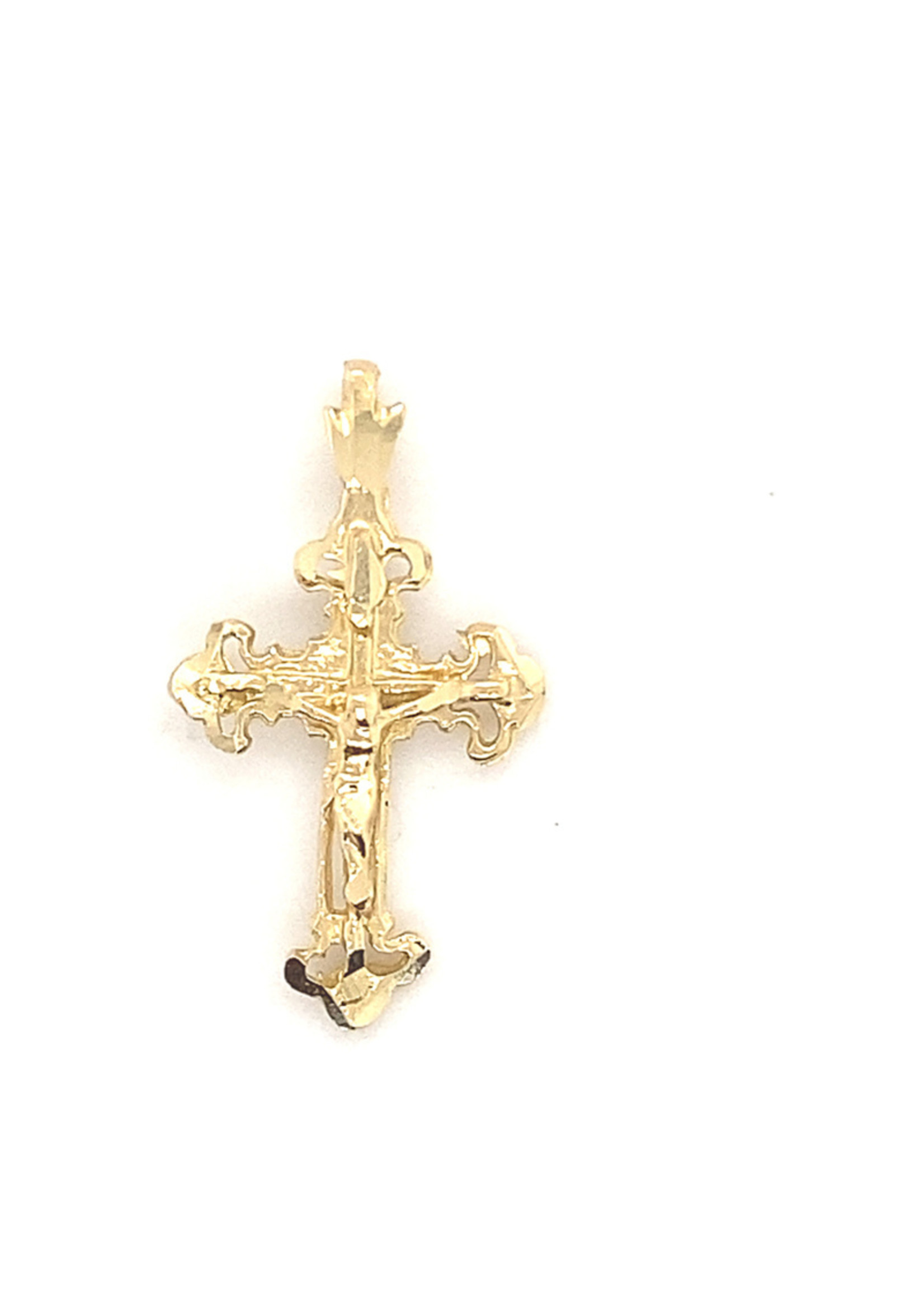 Vintage & Occasion Occasion gouden hanger van een Gotisch kruis