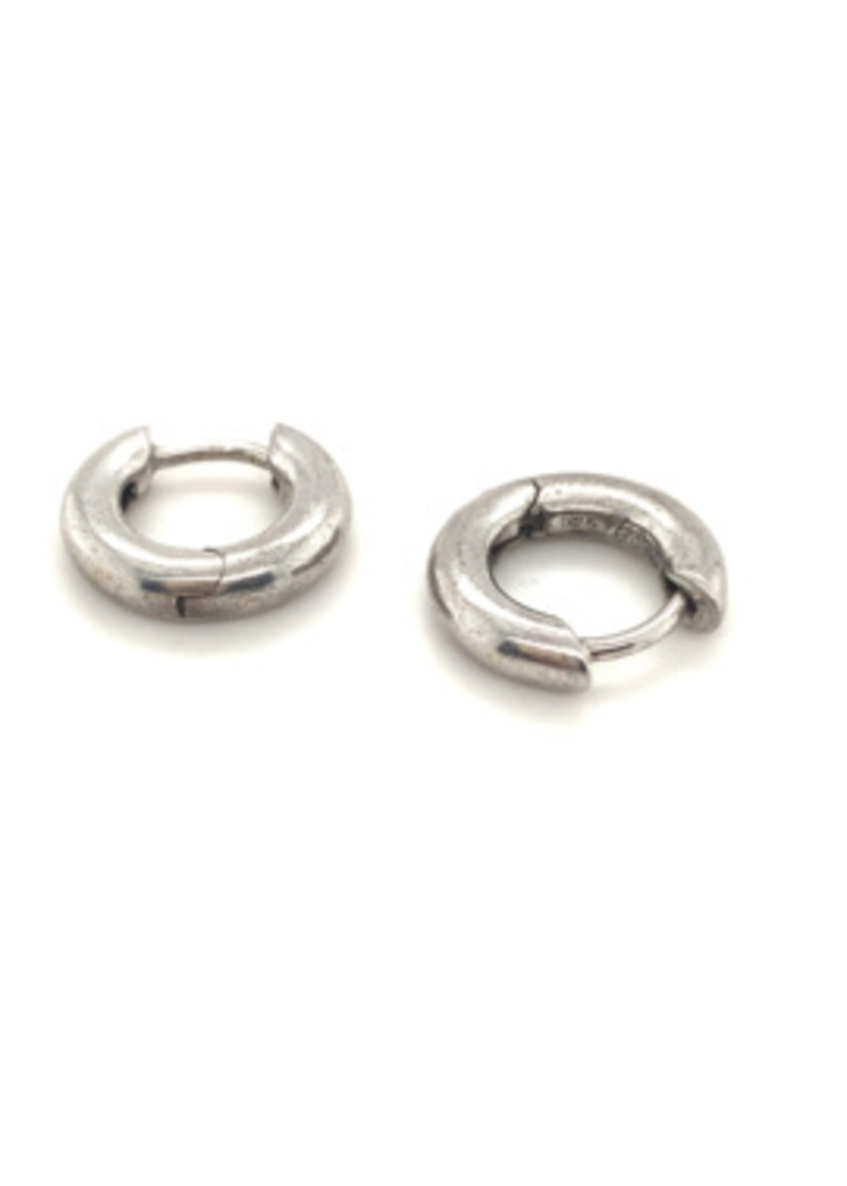 Vintage & Occasion Occasion zilveren klapcreolen rond profiel