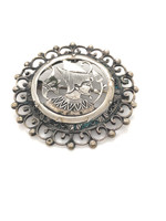 Vintage & Occasion Occasion ronde broche met Oosters persoon