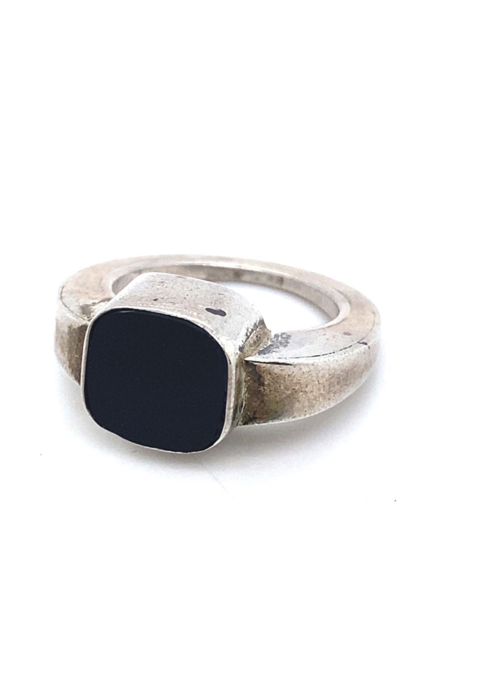 Vintage & Occasion Occasion ring met zwarte onyx edelsteen