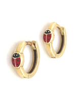 Vintage & Occasion Occasion 14k  Kids lieveheersbeestjes creolen Vintage & Occasion Occasion 14k  Kids lieveheersbeestjes creolen