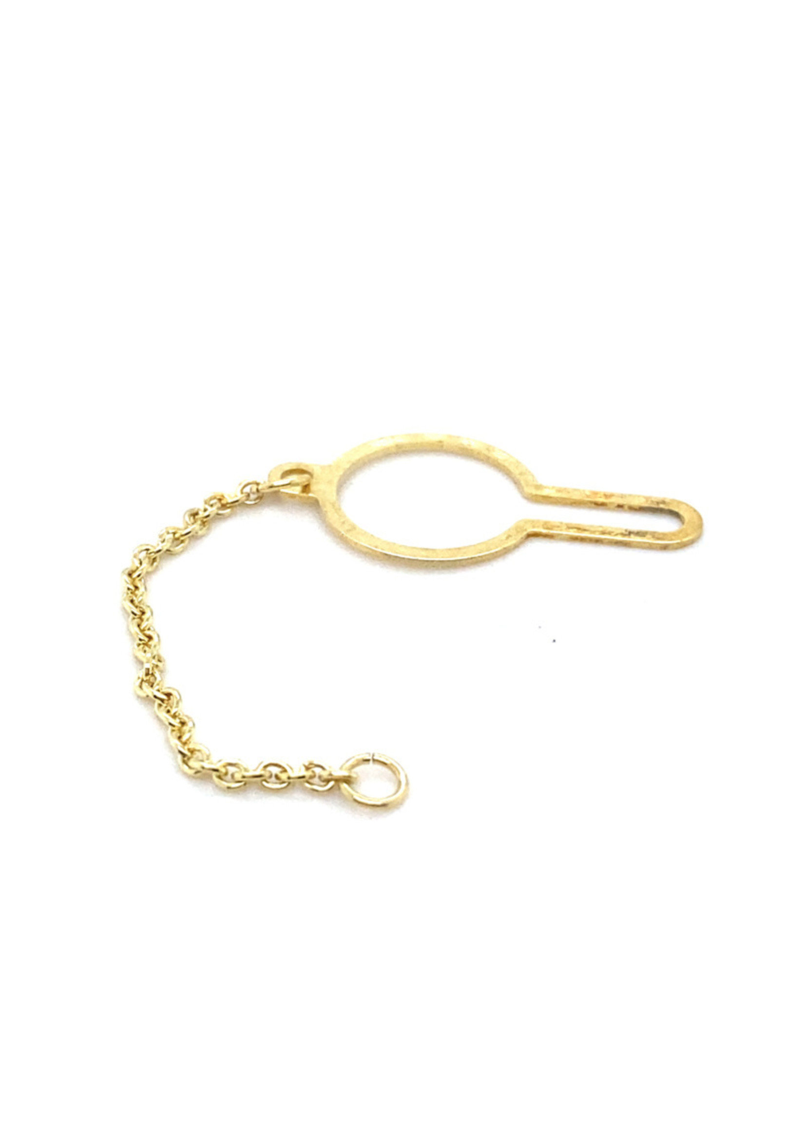 Vintage & Occasion Klemketting met knoopoog doublé