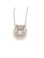 Vintage & Occasion Nieuw montuur voor solitair hanger aan collier met diamant 0.33ct