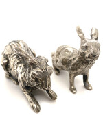Vintage & Occasion Occasion set van 2 zilveren konijnen gemaakt door Zilverfabriek Haarlem