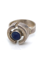 Vintage & Occasion Occasion ring met donkerblauwe lapis lazuli