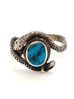 Vintage & Occasion Occasion ring met een turkoois en slang