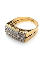 Vintage & Occasion Occasion gouden ring met diamant 0.60ct Art Deco stijl