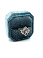 Vintage & Occasion Occasion gouden ring vierkante zetting met 13 diamanten 0.40ct