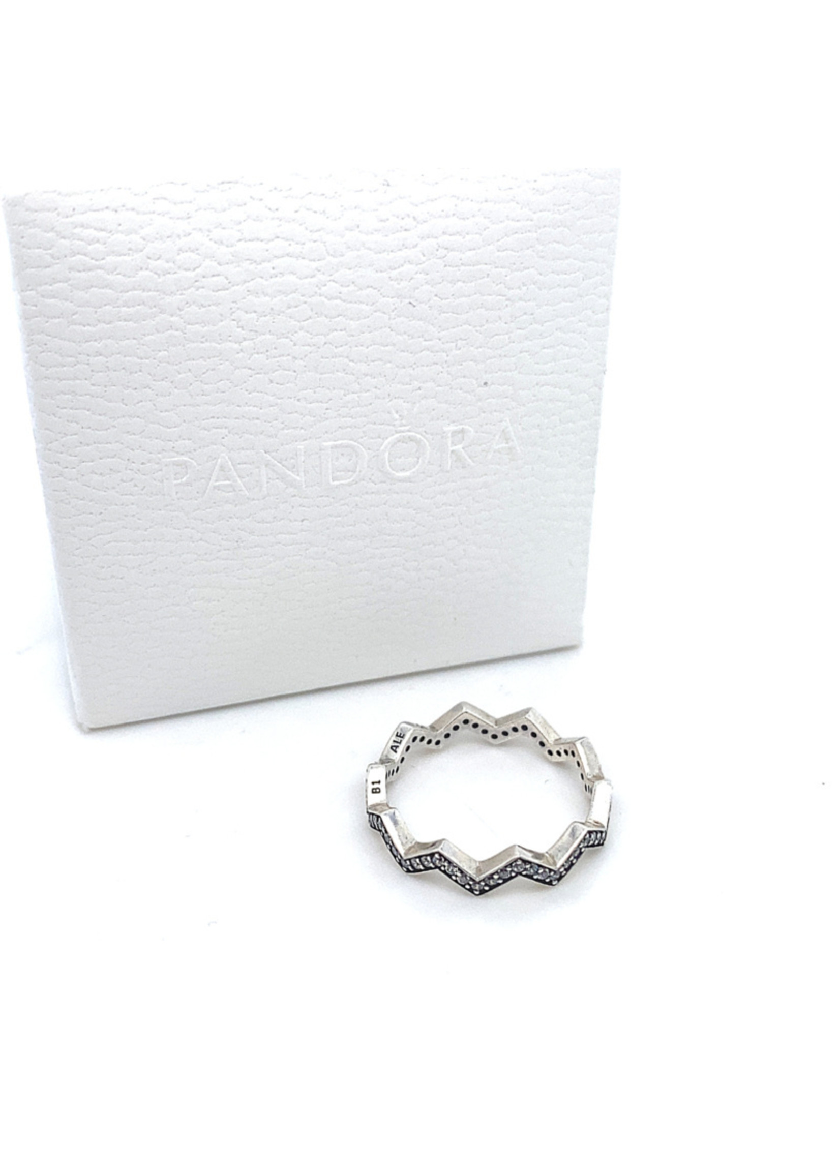 Vintage & Occasion Occasion zilveren Pandora zigzag ring