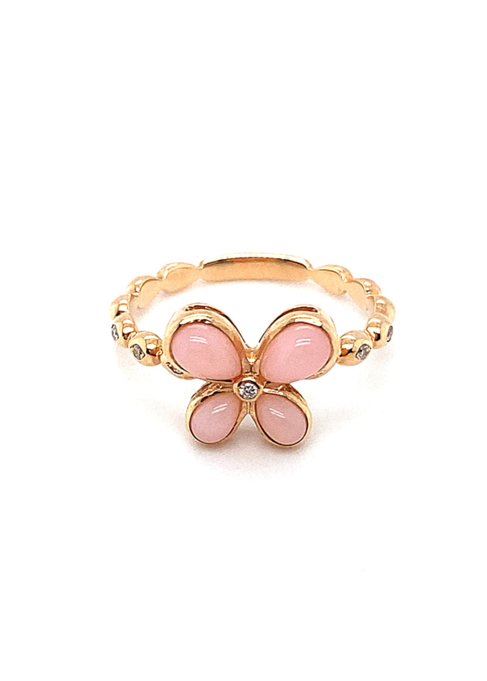 Vintage & Occasion Arthur scholl ring pink opal - diamant