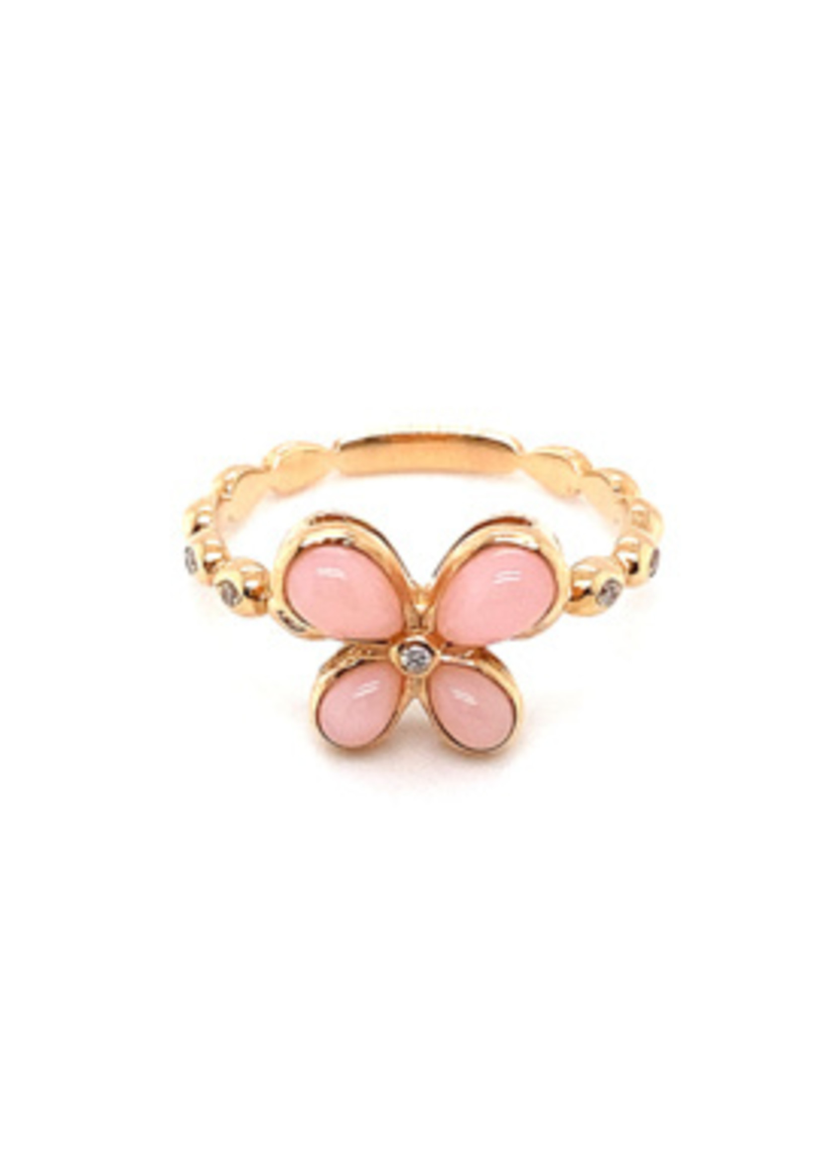 Vintage & Occasion Arthur scholl ring pink opal - diamant