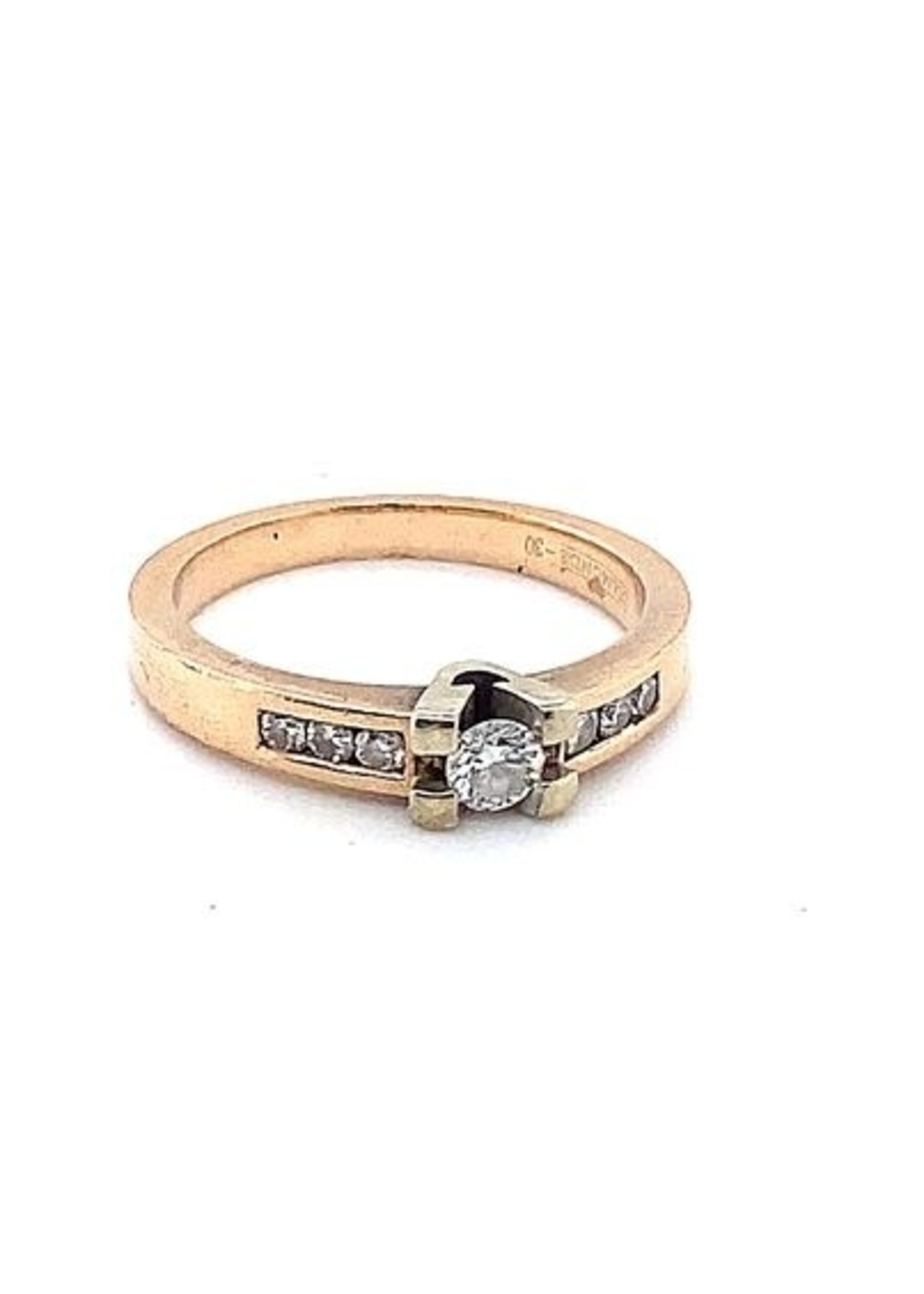 Vintage & Occasion Occasion Diamonde  ring met diamant 0.25ct