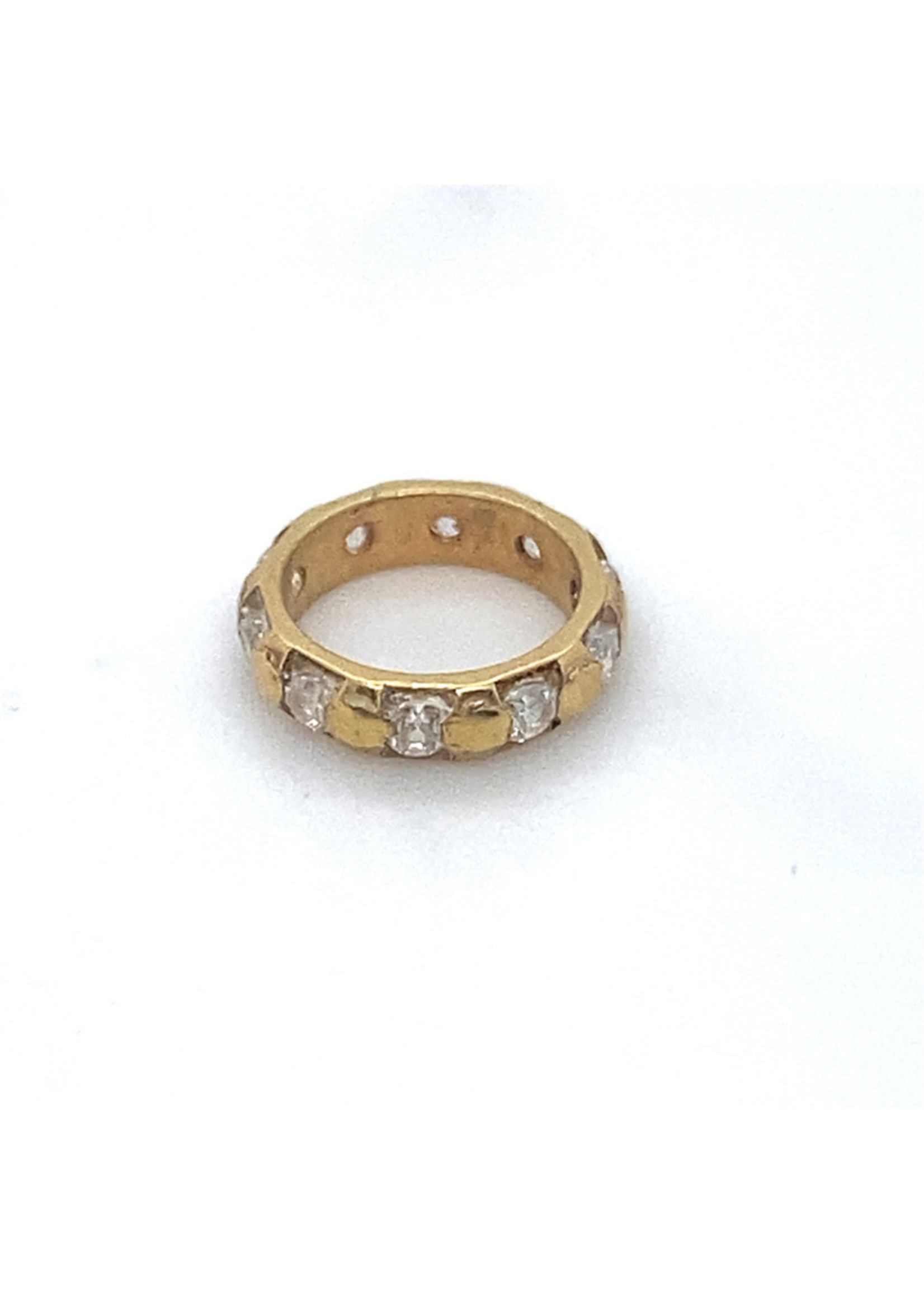 Vintage & Occasion Occasion gouden ringetje met zirkonia stenen