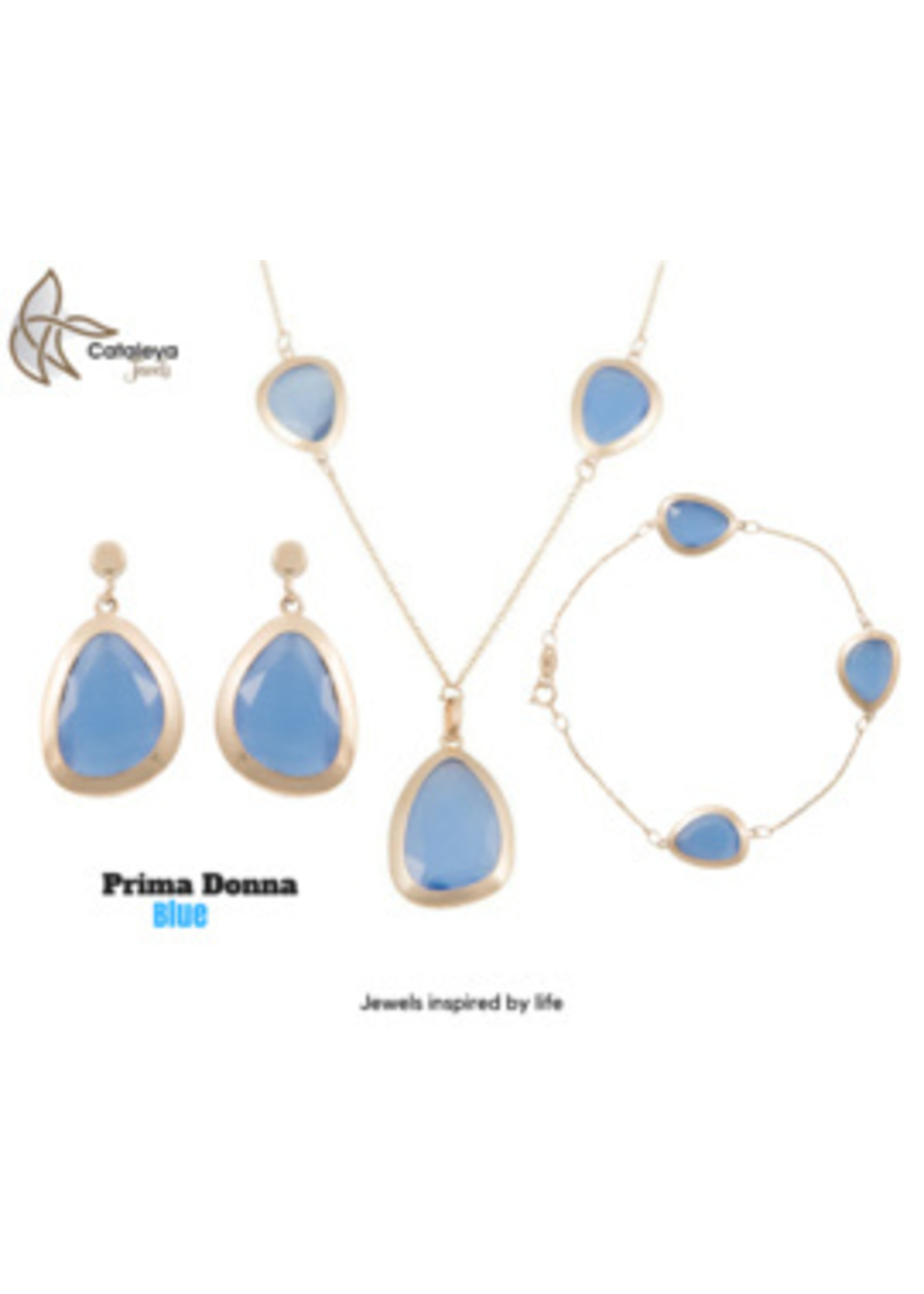 Cataleya jewels Cataleya Earrings Prima Donna Blue