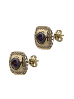 Vintage & Occasion Cataleya Earrings Square Purple