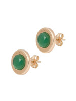 Vintage & Occasion Cataleya Earrings Lucky Circle Green