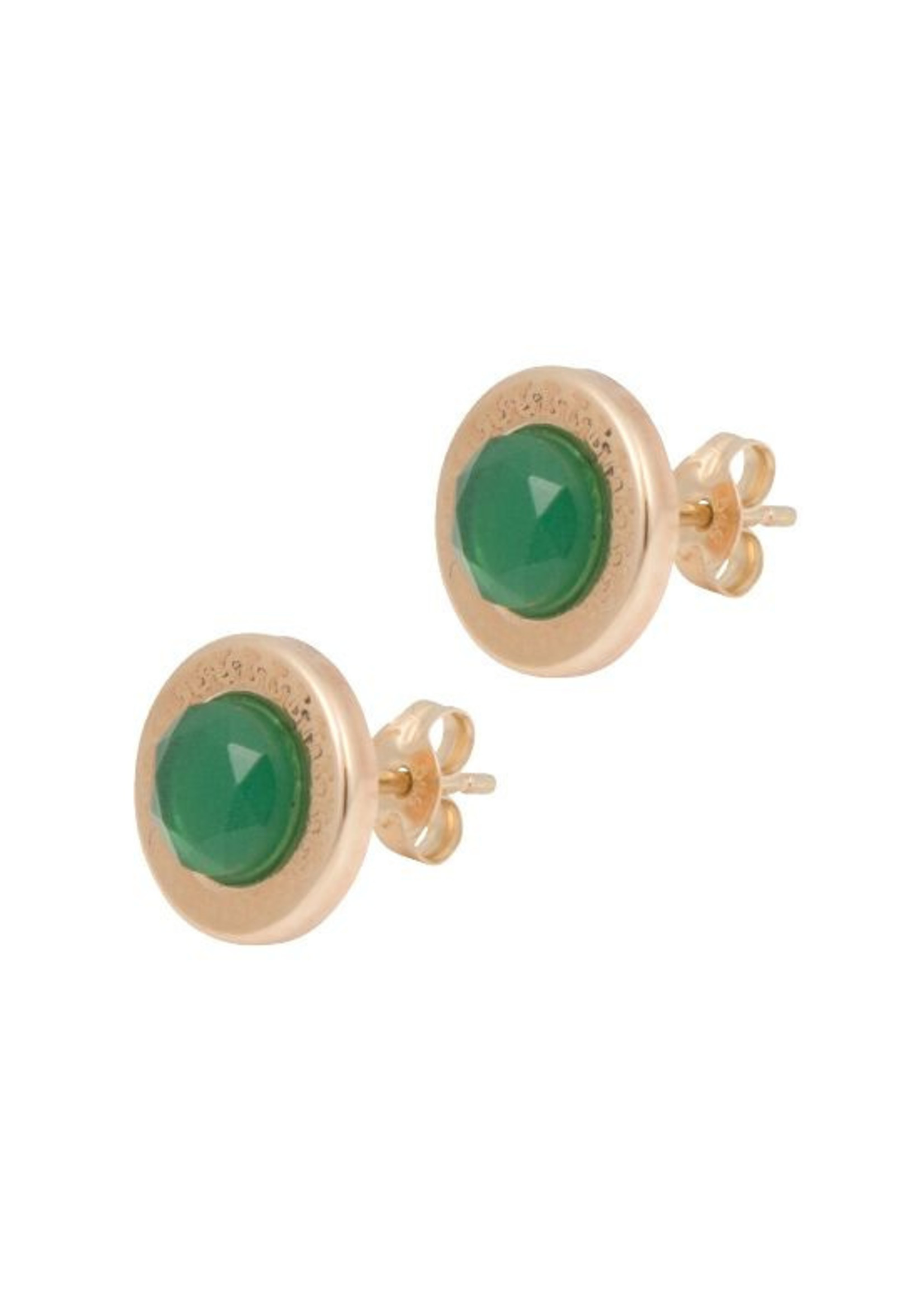 Vintage & Occasion Cataleya Earrings Lucky Circle Green