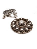 Vintage & Occasion Occasion zilveren jasseron ketting met grote Zeeuwse knoop