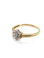 Vintage & Occasion Occasion gouden ring met ster diamantjes briljant