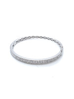 Vintage & Occasion Occasion witgouden bangle scharnier sluiting bezet met diamant 2.26ct