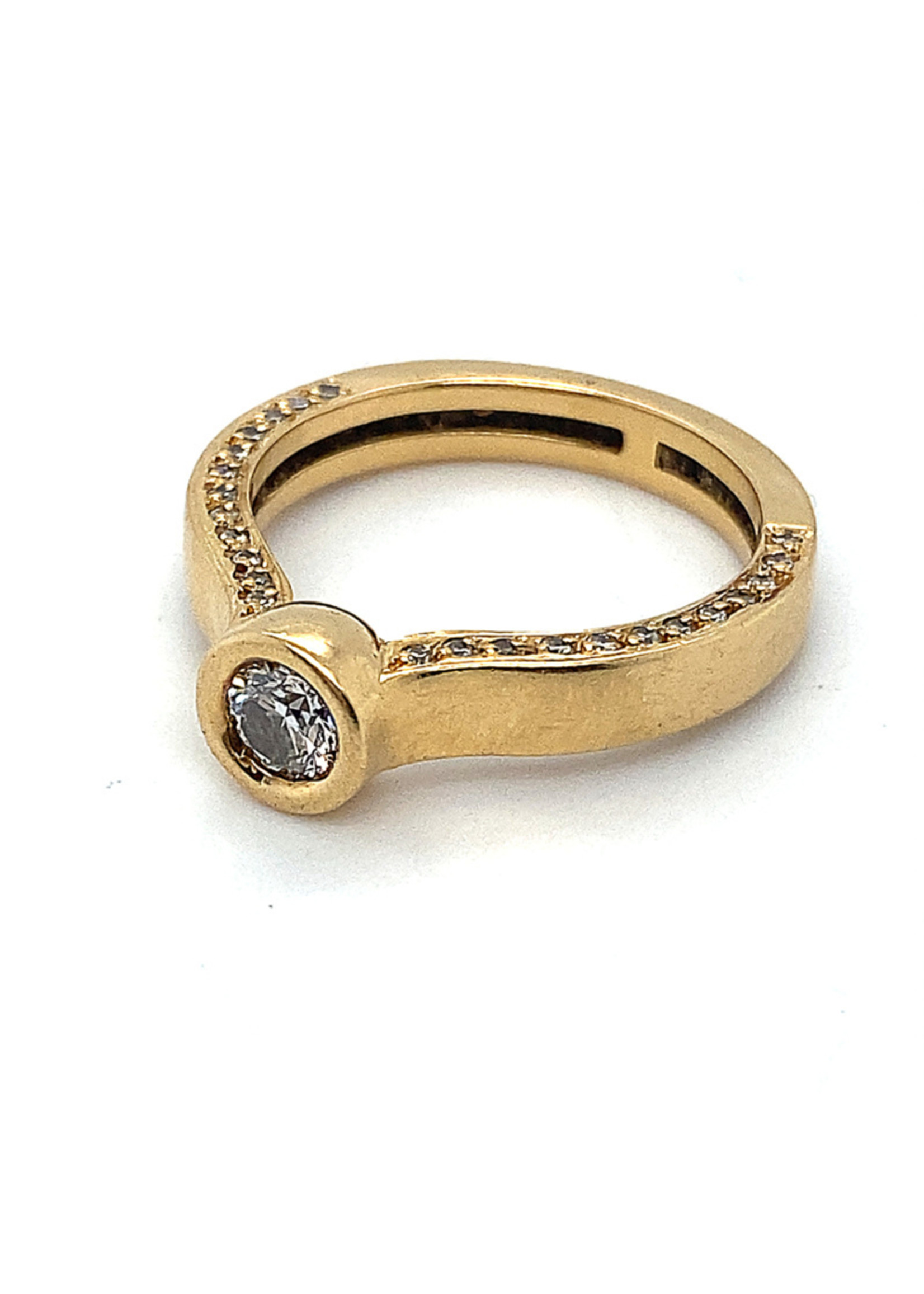 Vintage & Occasion Occasion gouden ring met 1.00ct