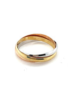 Vintage & Occasion Occasion tricolor gouden trinity ring