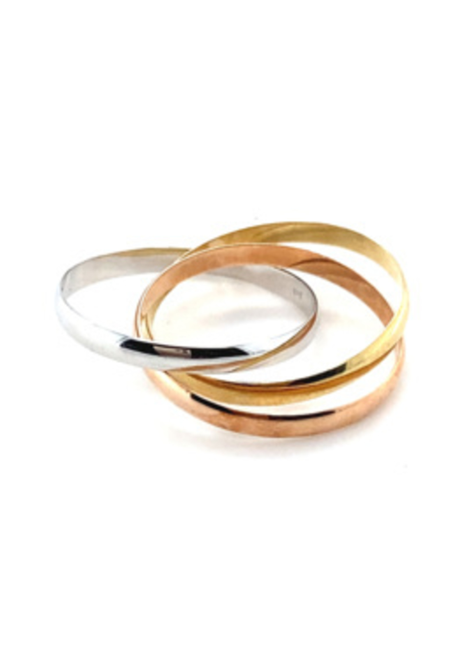 Vintage & Occasion Occasion tricolor gouden trinity ring