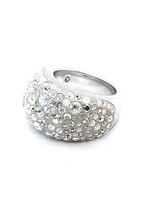 Vintage & Occasion Occasion Swarovski brede ring in nieuwstaat