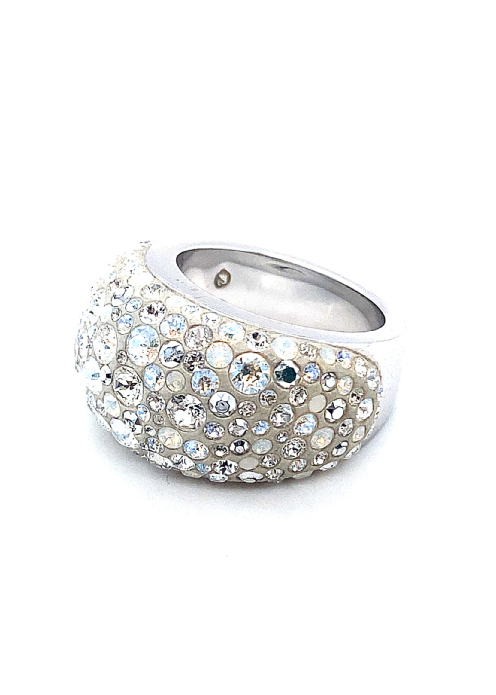 Vintage & Occasion Occasion Swarovski brede ring in nieuwstaat