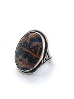 Vintage & Occasion Occasion ring met een jaspis edelsteen